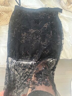 Zara Black Skirt with Branded Waist Label